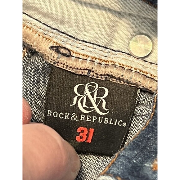 Rock & Republic Jeans Kasandra Bootcut Blue Denim Jeans Size 31 - Picture 11 of 11
